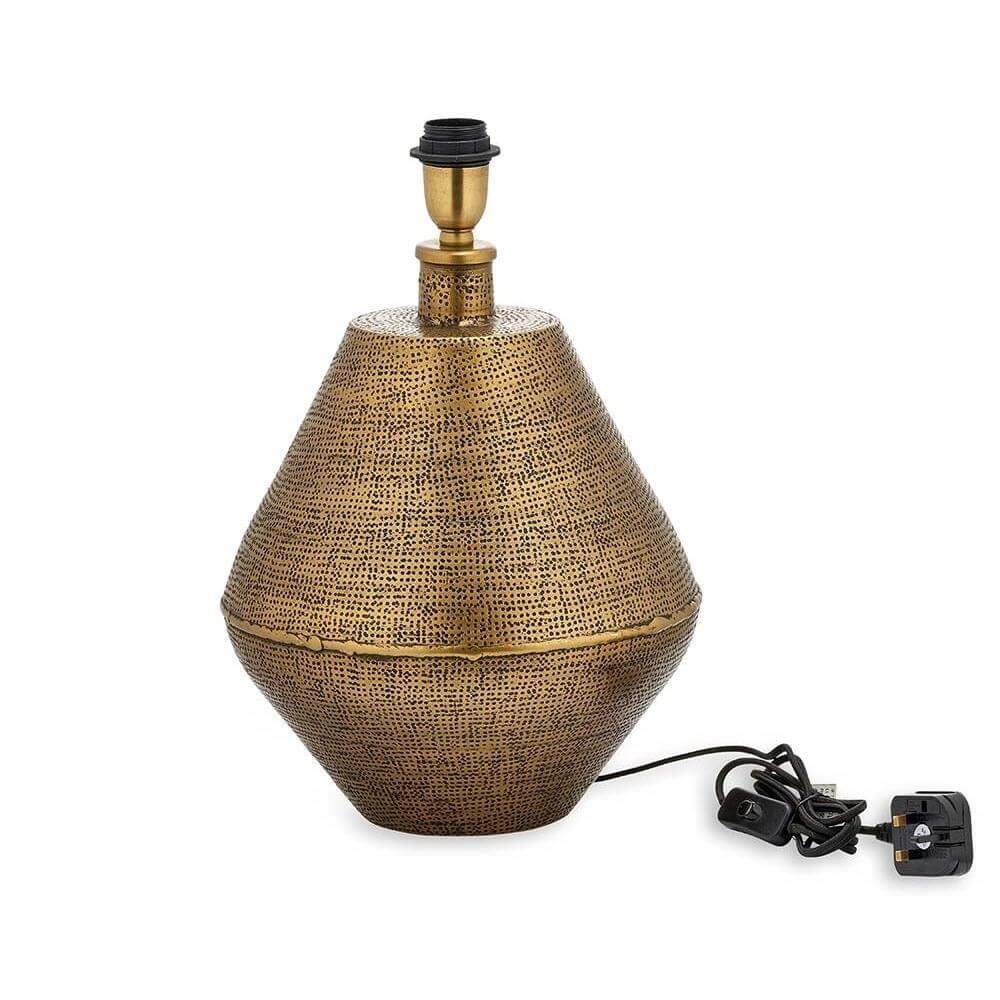 Nkuku Large Nalgonda Lamp Antique Brass